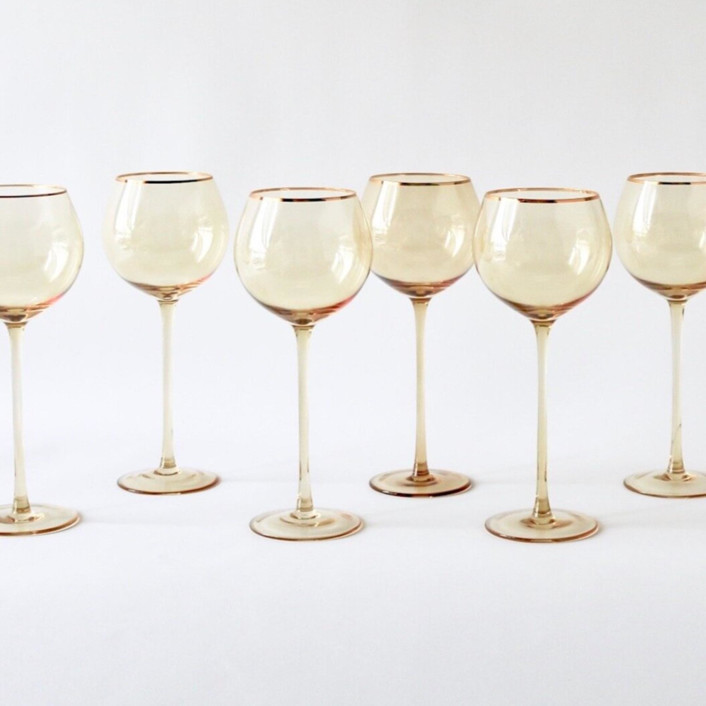SET OF 4 - SIREN STEMWARE // WHITE WINE IN ORO