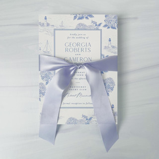 This is a purple wedding ribbon by Honey Silks Co called 1” x 5 yards - pale lavender in standard