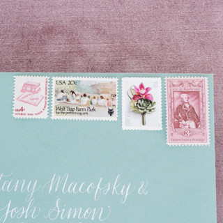 This is a pink stamps by Little Postage House called pink garden postage collection in standard