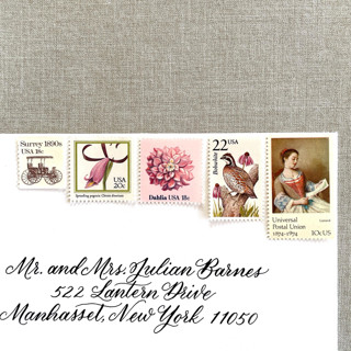 This is a pink stamps by Jennifer Kramer called pink vintage postage, 10 sets in standard
