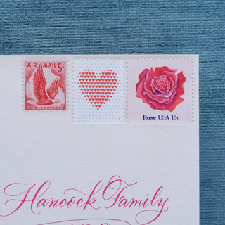 This is a multicolorassorted-colors stamps by Little Postage House called red love postage collection in standard