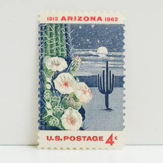 This is a multicolor stamps by Tablo Post called vintage unused stamps - arizona, 4 cent - set of 5 in standard