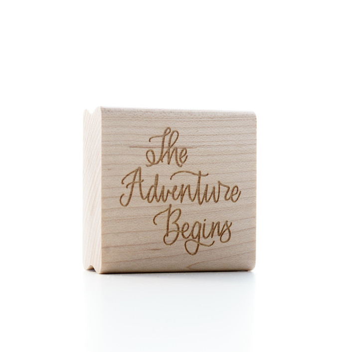 The Adventure Begins Rubber Stamp Stamps by Jennifer Montgomery Minted