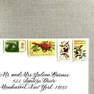 This is a gold stamps by Jennifer Kramer called gold botanical holiday vintage postage, 10 sets in standard