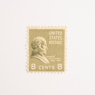 MIN-O21-MXS - 8 Cent Martin Van Buren Postage Stamps // Set of 10 // UNUSED Vintage Postage