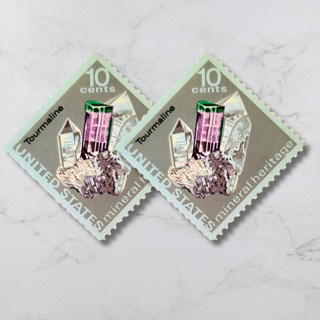 This is a purple stamps by The Silver Stamps called tourmaline | vintage stamp, 10 cents, 1974 | 5 each in standard