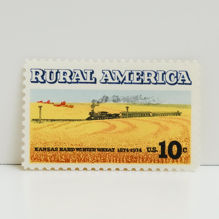 Vintage Unused Stamps - 10 cent Rural America - Set of 10