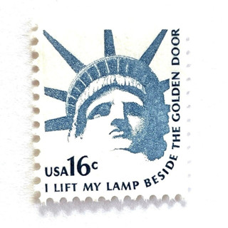 This is a blue stamps by Heritage Post House called "statue of liberty" postage stamps | americana series | unused usps postage 16c | pack of 20 in standard
