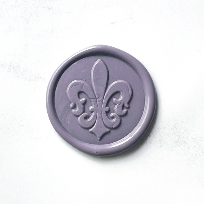 Fleur de Lis Wax Seal in Lavender, Pack of 10