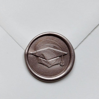 This is a multicolorassorted-colors wax seals by MC silverlinings called customizable color graduation cap self-adhesive wax seals, set of 5 in standard