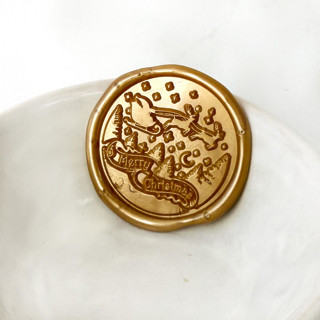 This is a multicolorassorted-colors wax seals by Abby Choi called santa's sleigh wax seals, pack of 10, customizable color in standard