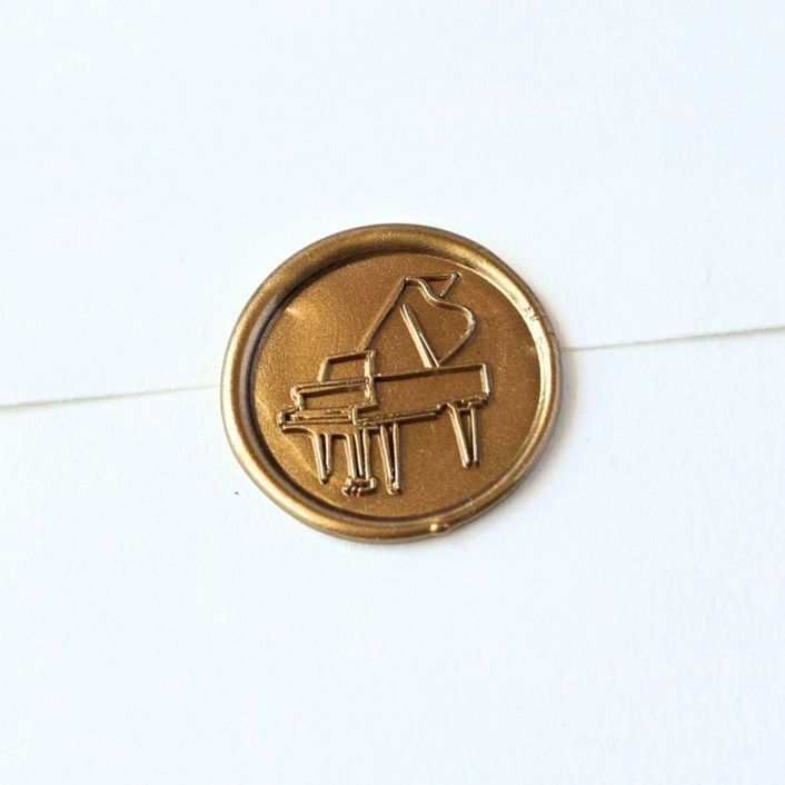Grand Piano- Customizable Color- Set of 25 Hand-crafted Wax Seals