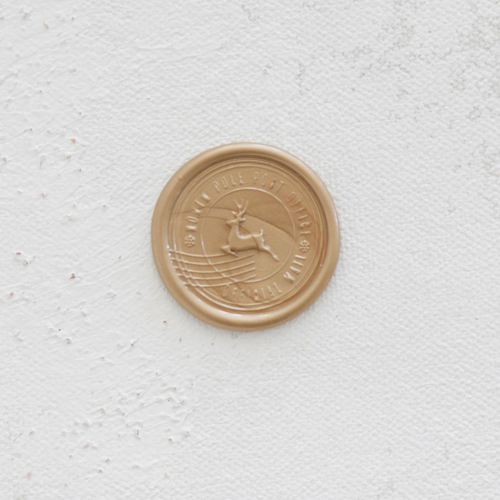 Custom Holiday Reindeer Postage Wax Seals | Set of 25