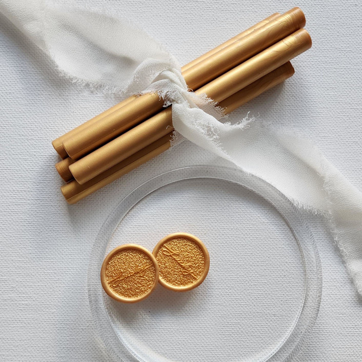 Lucky Wax Seals in Gold Wax Seals by MC silverlinings Minted