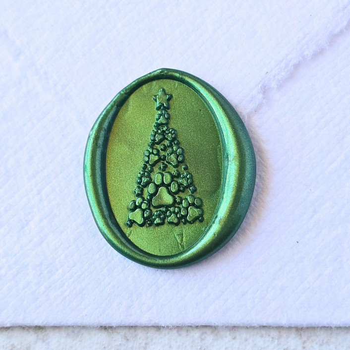 Pawsmas is Here!- Customizable Color- Set of 25 Hand-crafted Wax Seals