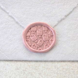 This is a multicolor wax seals by Inkspiringletters called ice pops- customizable color- set of 25 hand-crafted wax seals in standard