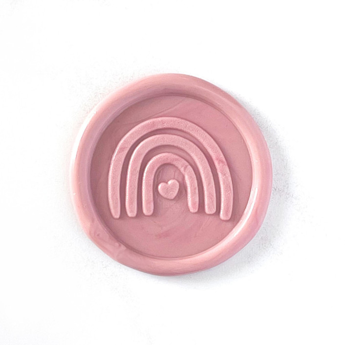 Rainbow Wax Seal in Dusty Rose Pack of 10 Wax Seals by Abby Choi Minted
