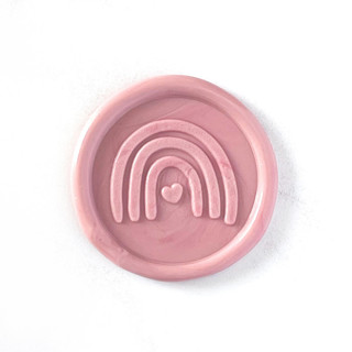This is a pink wax seals by Abby Choi called rainbow wax seal in dusty rose pack of 10 in standard