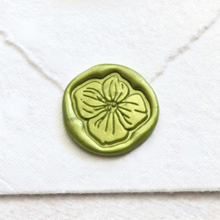 This is a multicolor wax seals by Inkspiringletters called hydrangea petal -hand-crafted wax seals - customizable color- set of 25 in standard