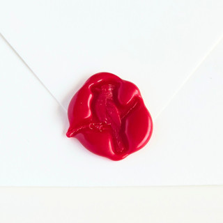 This is a multicolor wax seals by Inkspiringletters called northern cardinal-- customizable color- hand-crafted wax seals- set of 25 in standard