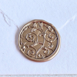 This is a multicolor wax seals by Inkspiringletters called acanthus- customizable color- set of 25 hand-crafted wax seals in standard