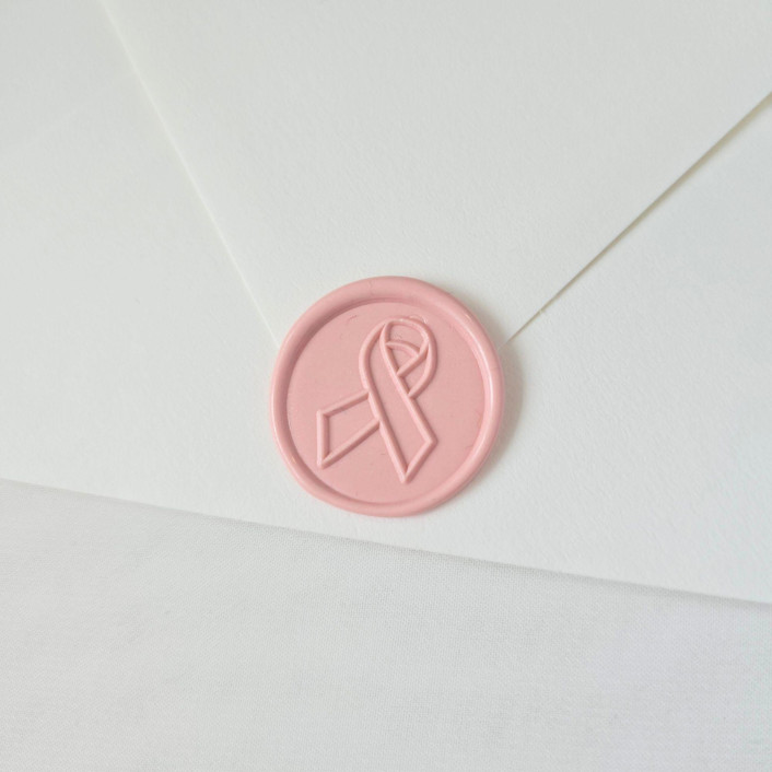 Cancer Ribbon - Customizable Color- Set of 25 Hand-crafted Wax Seals