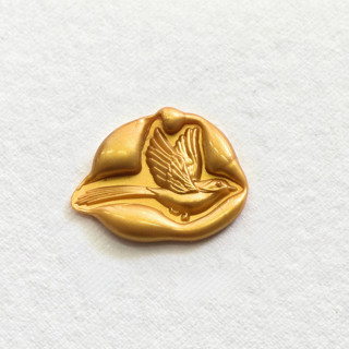 This is a multicolor wax seals by Inkspiringletters called long-tailed bird- hand-crafted wax seals - customizable color- set of 25 in standard