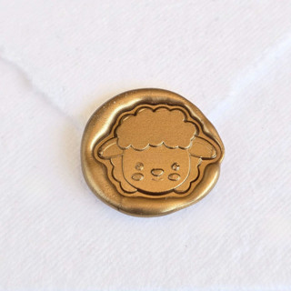 This is a multicolor wax seals by Inkspiringletters called lamb- customizable color- set of 25 hand-crafted wax seals in standard