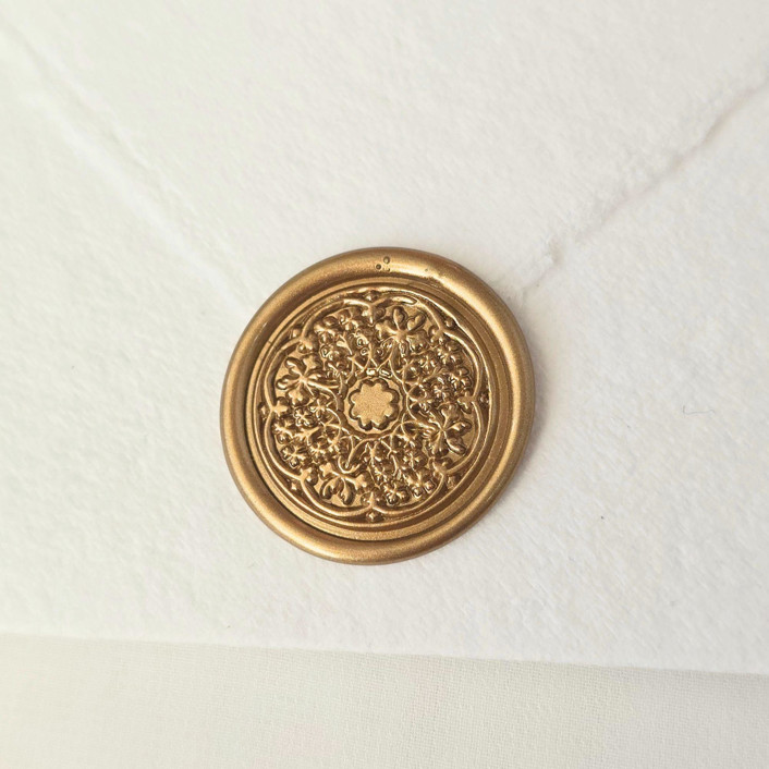 Medallion- Customizable Color- Set of 25 Hand-crafted Wax Seals