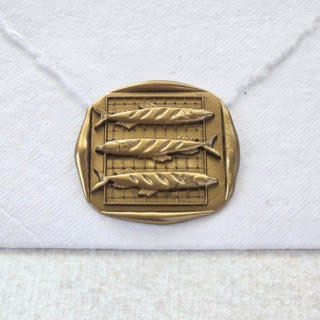 This is a multicolor wax seals by Inkspiringletters called sardines- customizable color- set of 25 hand-crafted wax seals in standard