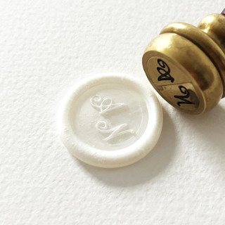This is a white wax seals by Self Stationery called personalized wax seals, customizable color | set of 10 in standard