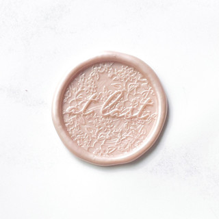 This is a pink wax seals by Abby Choi called at last in champagne pack of 10 in standard