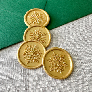 This is a multicolorassorted-colors wax seals by Maria Ferrer G. called christmas snowflake wax seal sticker | customizable color | set of 10 in standard