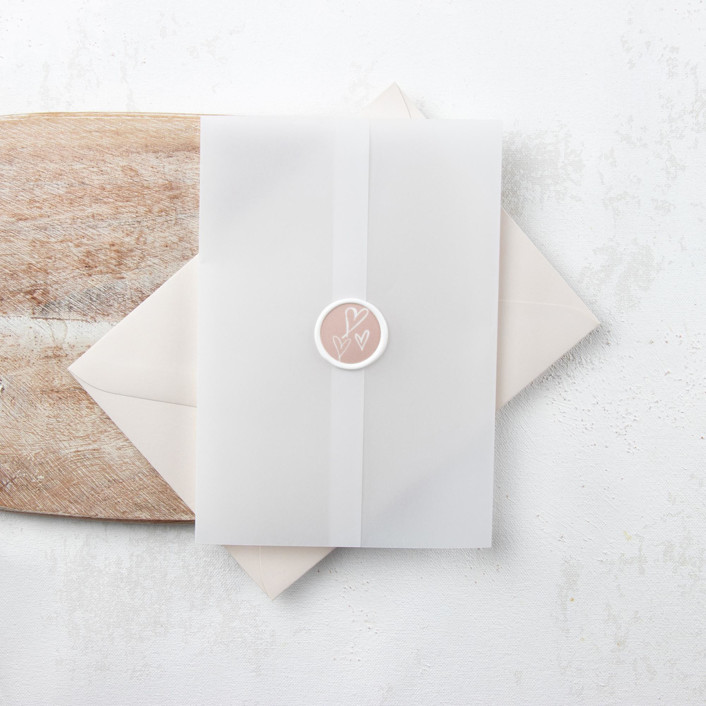 Pink Hand-Drawn Hearts Wax Seals | Set of 25