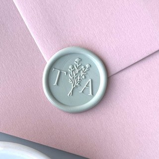 This is a multicolorassorted-colors wax seals by Abby Choi called bouquet initial wax seals, pack of 50, customizable in standard