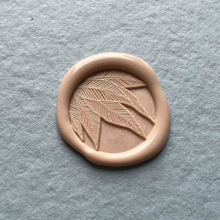 This is a multicolor wax seals by Eva Tadros called shady palm wax seal sticker - pack of 10 in standard