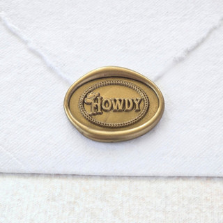 This is a multicolor wax seals by Inkspiringletters called howdy- customizable color- set of 25 hand-crafted wax seals in standard