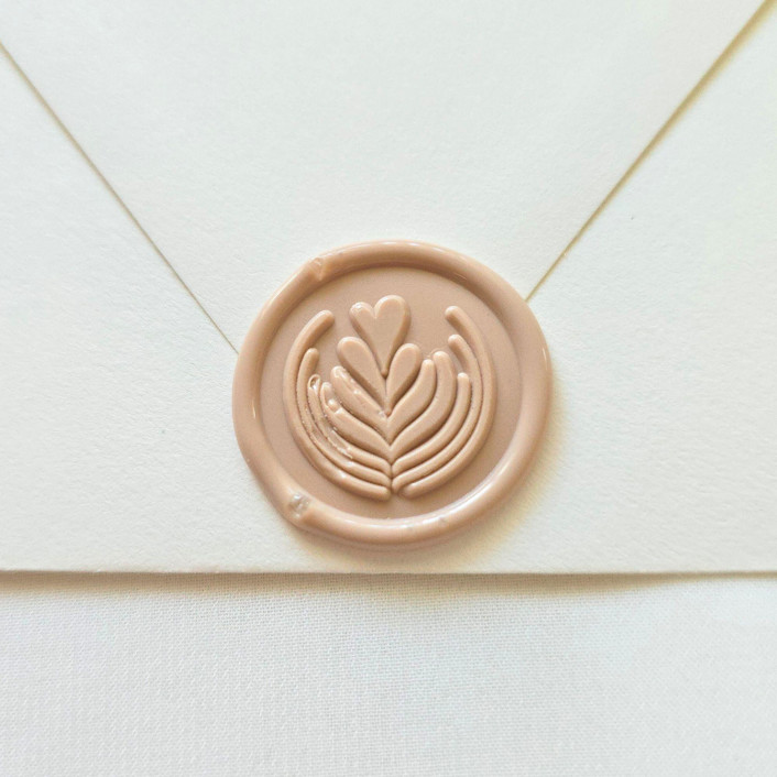 Love You a-Latte- Customizable Color- Set of 25 Hand-crafted Wax Seals