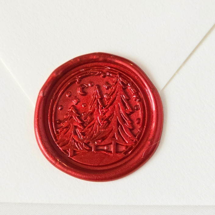 In the Woods- Customizable Color- Set of 25 Hand-crafted Wax Seals