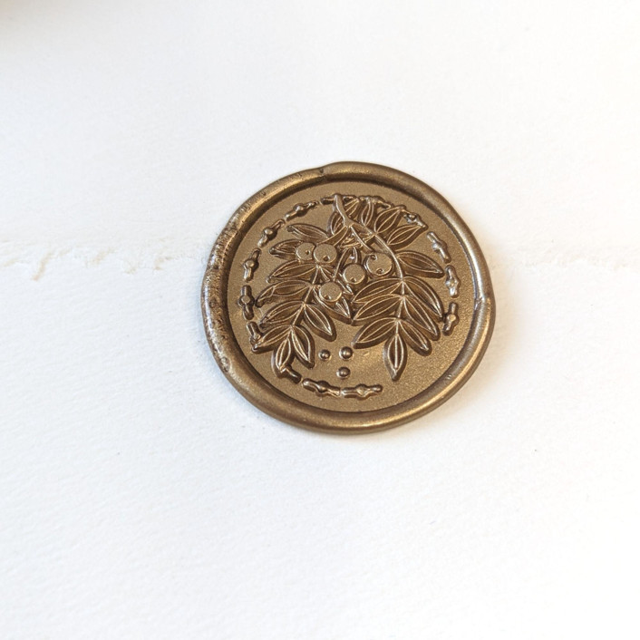 Winter Berries- Customizable Color- Set of 25 Hand-crafted Wax Seals
