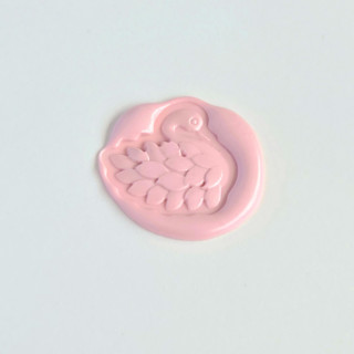 This is a multicolor wax seals by Inkspiringletters called fluffy swan- - customizable color- hand-crafted wax seals- set of 25 in standard
