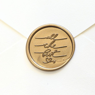 This is a multicolor wax seals by Inkspiringletters called all the best- customizable color- set of 25 hand-crafted wax seals in standard