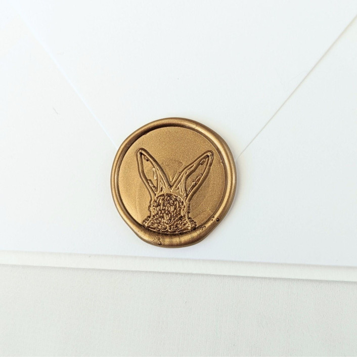 Hare- Customizable Color- Set of 25 Hand-crafted Wax Seals