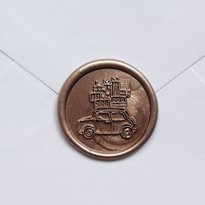 Customizable Color Gifts on Car Wax Seals, Set of 5