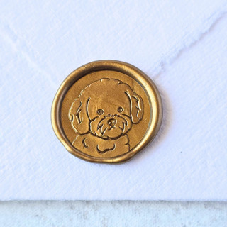 This is a multicolor wax seals by Inkspiringletters called poodle- customizable color- set of 25 hand-crafted wax seals in standard