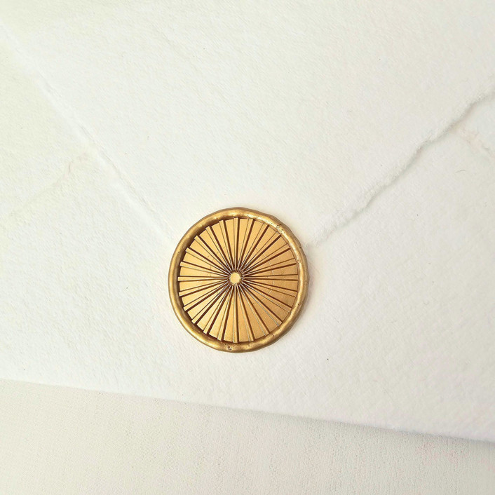 Sunshine - Customizable Color- Set of 25 Hand-crafted Wax Seals