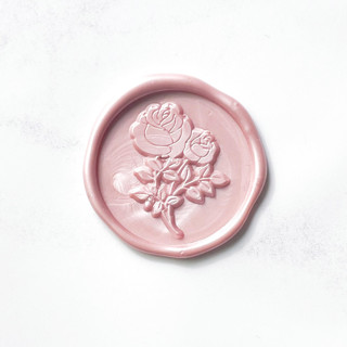This is a pink wax seals by Abby Choi called vintage rose in blush pack of 10 in standard
