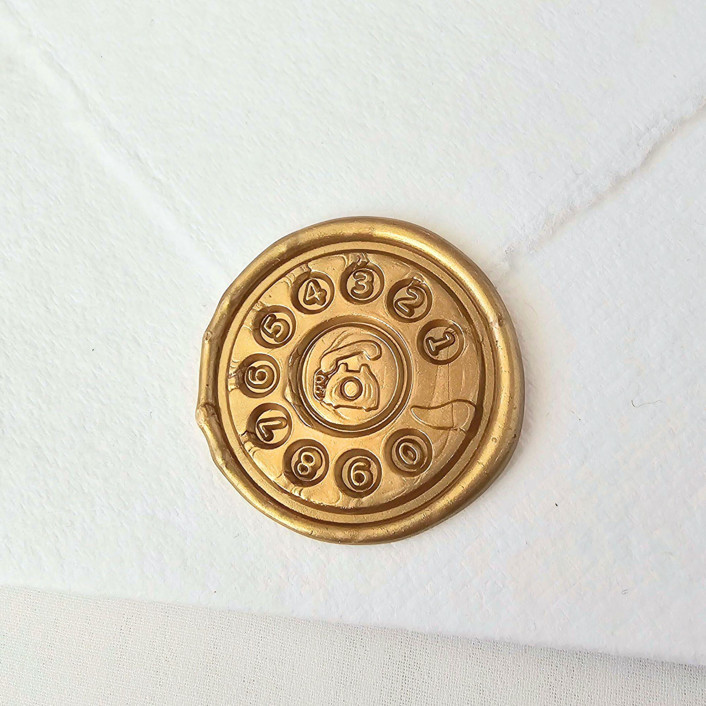 Rotary Phone- Customizable Color- Set of 25 Hand-crafted Wax Seals