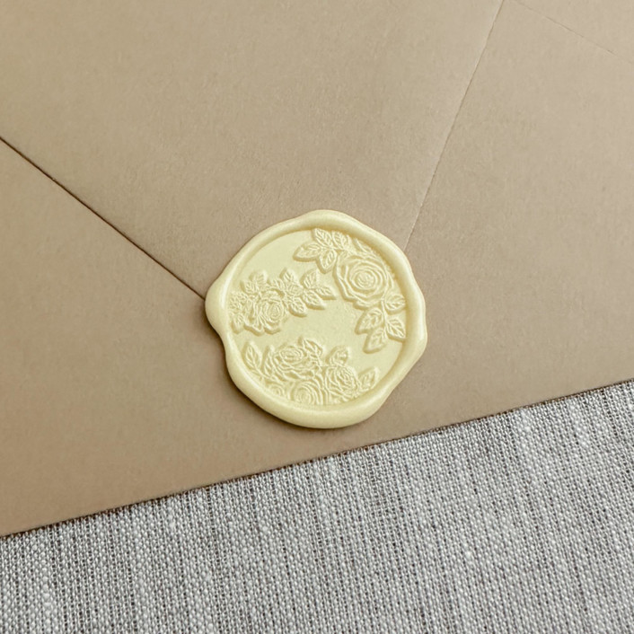 Buttercream roses wax seal stickers | Set of 10