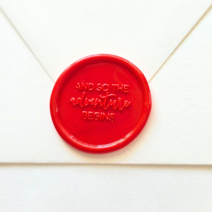 And so the Adventure Begins- Customizable Color- Set of 25 Hand-crafted Wax Seals